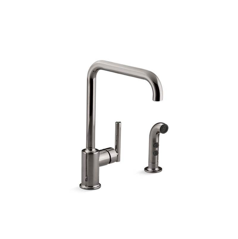 Purist® Single-handle kitchen sink faucet with sidesprayer-related