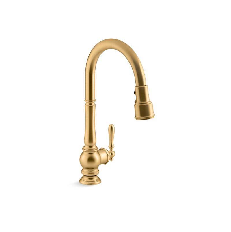 Artifacts® Pull-down kitchen sink faucet with three-function sprayhead-related