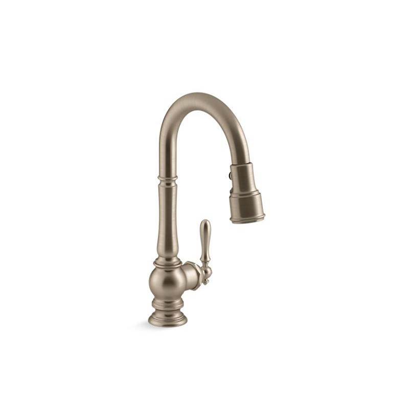 Artifacts® Pull-down kitchen sink faucet with three-function sprayhead-related