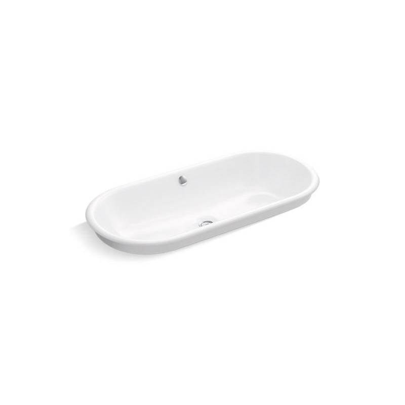 Iron Plains® Capsule Drop-in/undermount vessel bathroom sink with White painted u-related