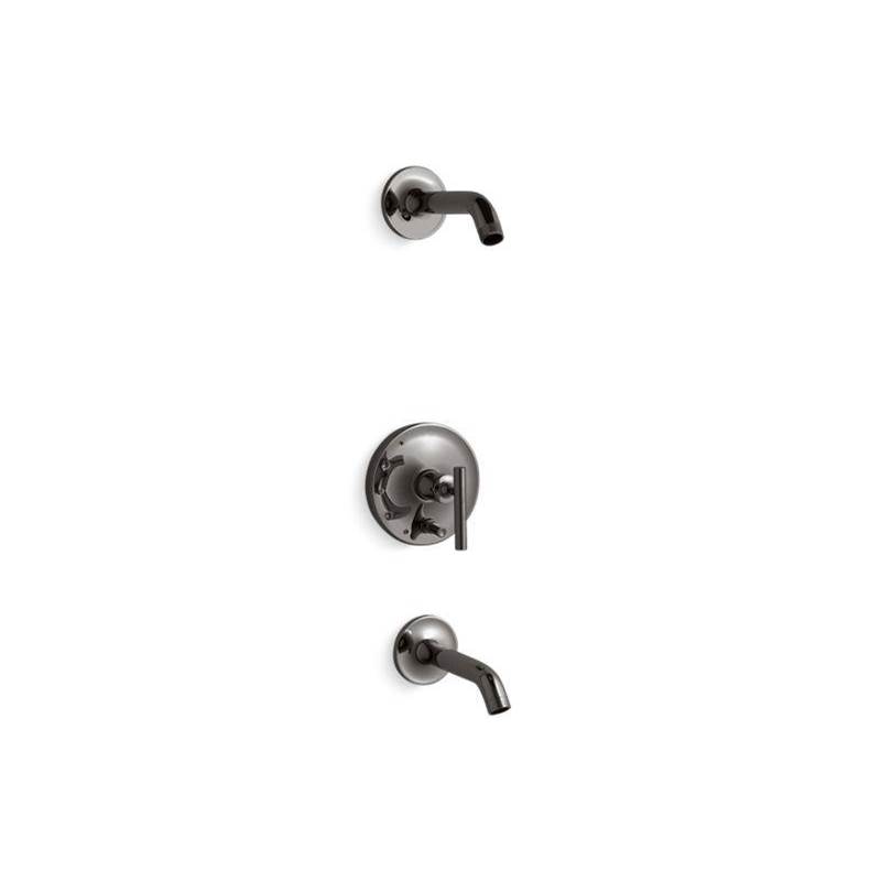 Purist Rite-Temp Bath And Shower Trim Kit With Push-Button Diverter And Lever Han-related