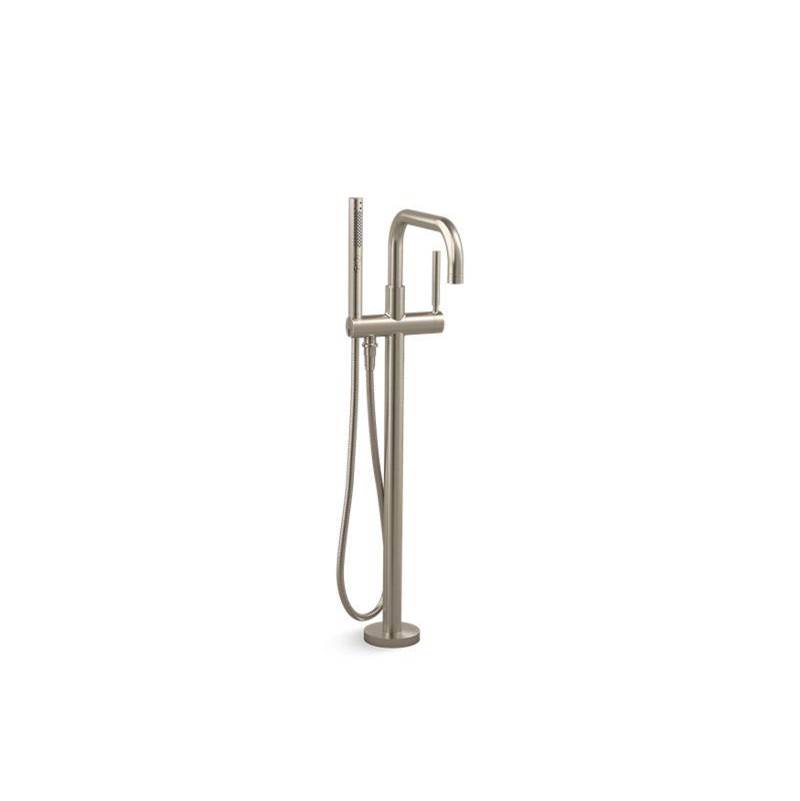 Purist® Floor-mount bath filler trim with handshower-related