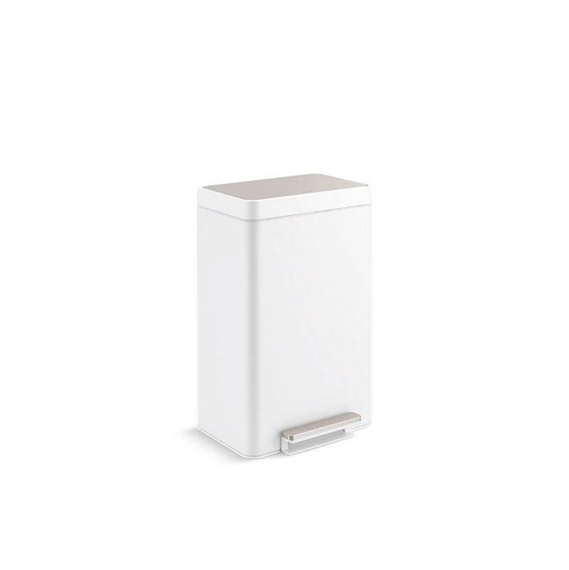 Dual-compartment step trash can-shop