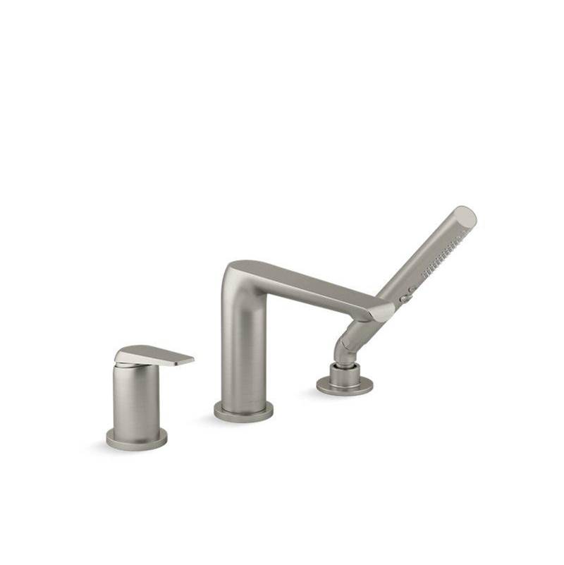 Avid® Deck-mount bath faucet with handshower-related