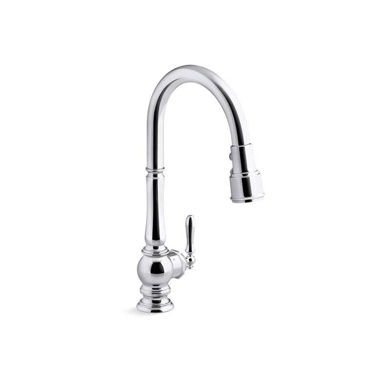 Artifacts® Touchless pull-down kitchen sink faucet with three-function sprayhead-related
