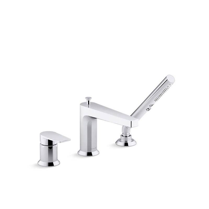 Taut® 11 gpm deck-mount bath faucet with handshower-related