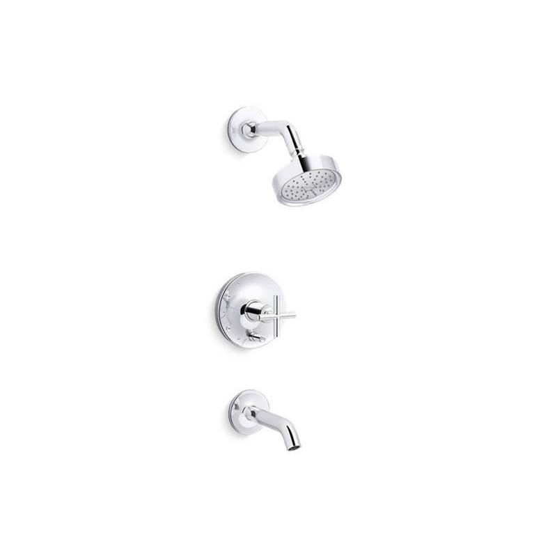 Purist® Rite-Temp® bath and shower trim with cross handle and 1.75 gpm showerhead-related