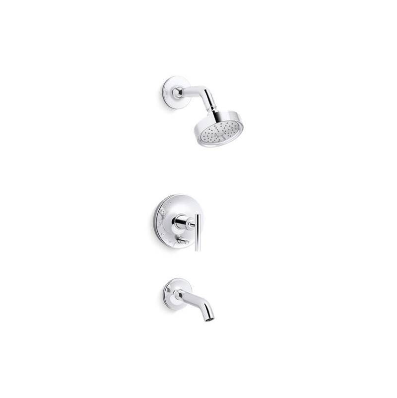 Purist® Rite-Temp® bath and shower trim with lever handle and 1.75 gpm showerhead-shop