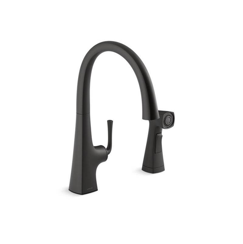 Graze® Single-handle kitchen sink faucet with two-function sidesprayer-shop