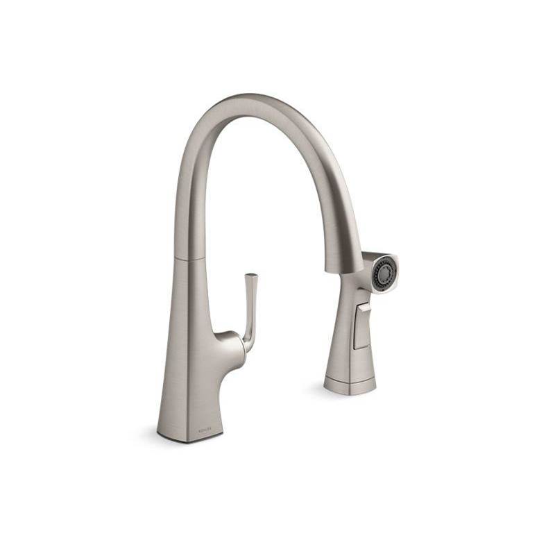 Graze® Single-handle kitchen sink faucet with two-function sidesprayer-related
