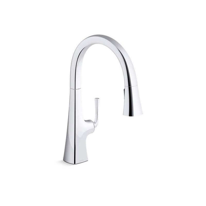 Graze® Pull-down kitchen sink faucet with three-function sprayhead-related