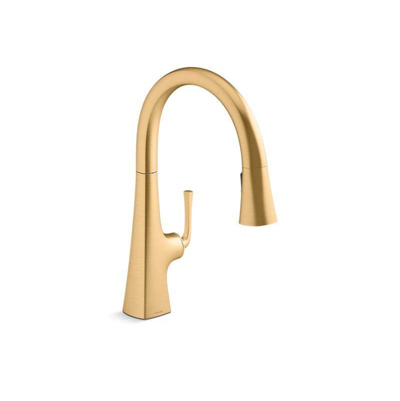 Graze® Pull-down kitchen sink faucet with three-function sprayhead-related