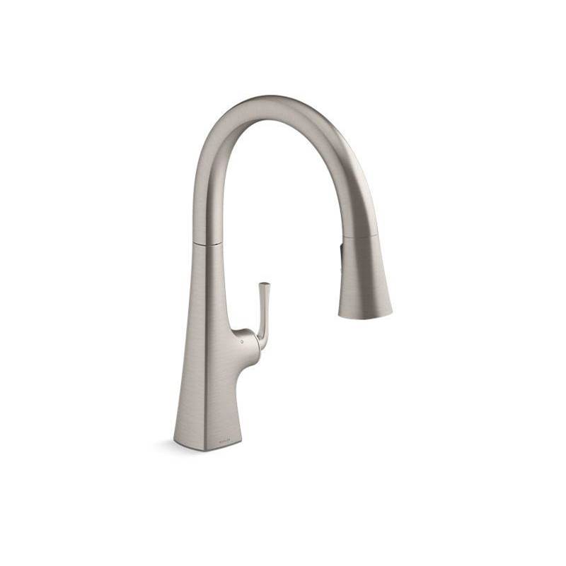 Graze® Touchless pull-down kitchen sink faucet with KOHLER® Konnect™ and three-fu-related