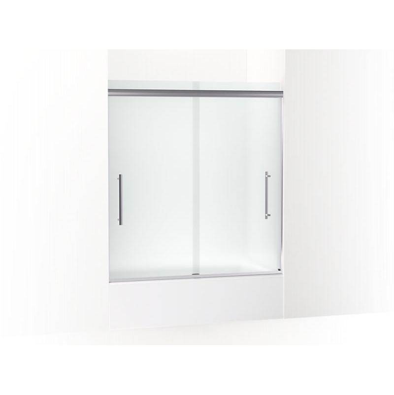 Pleat® Frameless sliding bath door, 63-9/16'' H x 54-5/8 - 59-5/8'' W, with 5/16'-related