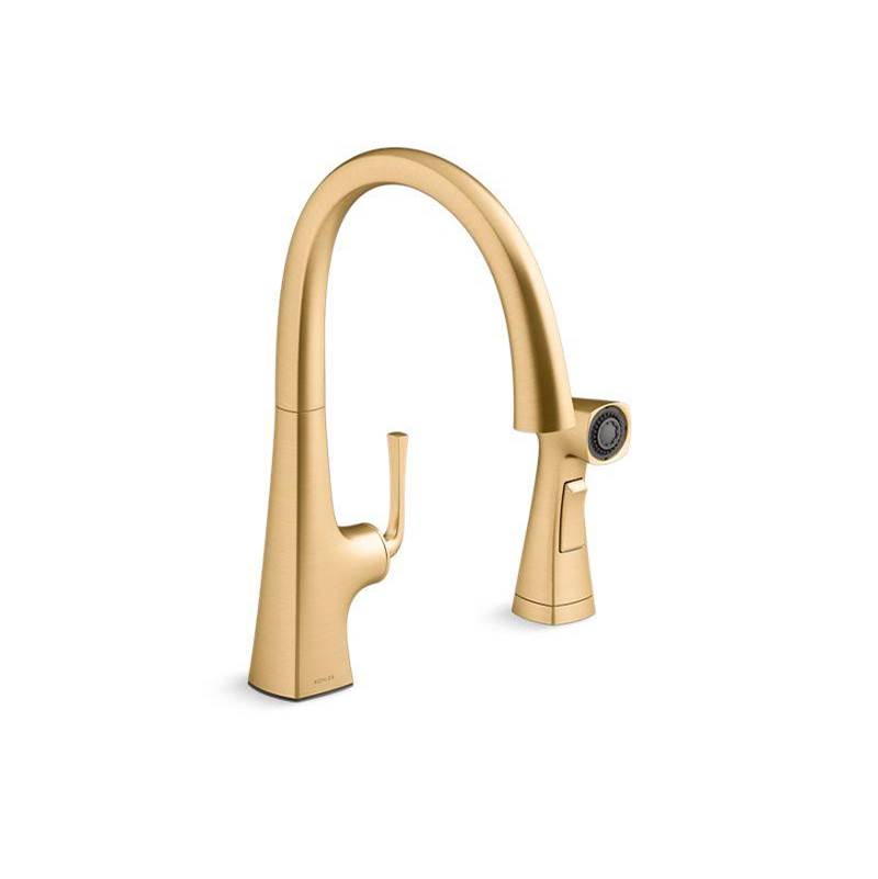 Graze® Single-handle kitchen sink faucet with two-function sidesprayer-related
