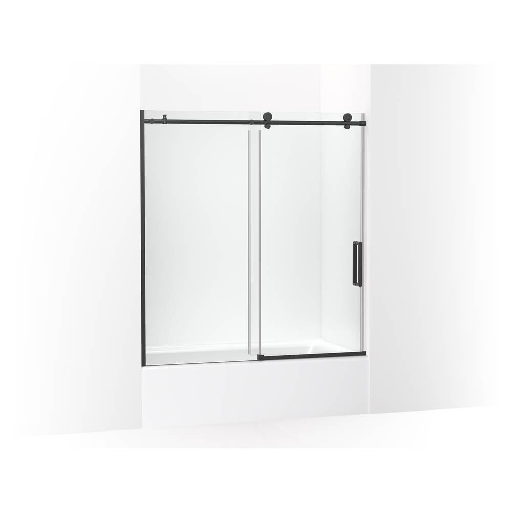 Composed 62 in. H Sliding Bath Door With 3/8 in. - Thick Glass-related