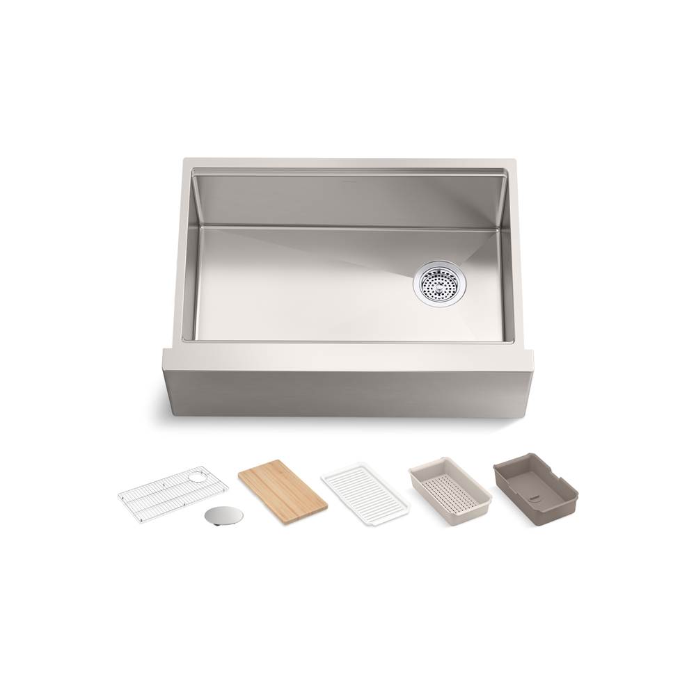 Strive® 29-1/2 in. Undermount Single-Bowl Farmhouse Workstation Kitchen Sink-related