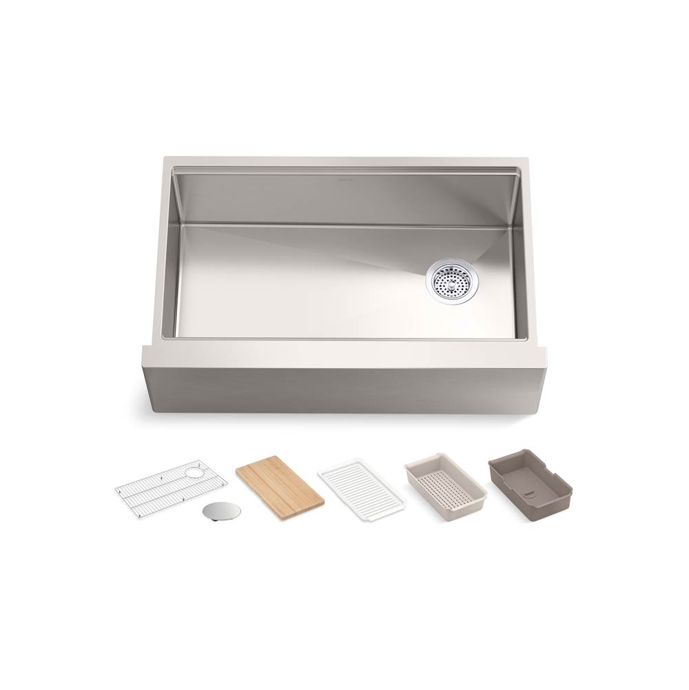 Strive® 32-1/2 in. Undermount Single-Bowl Farmhouse Workstation Kitchen Sink-related