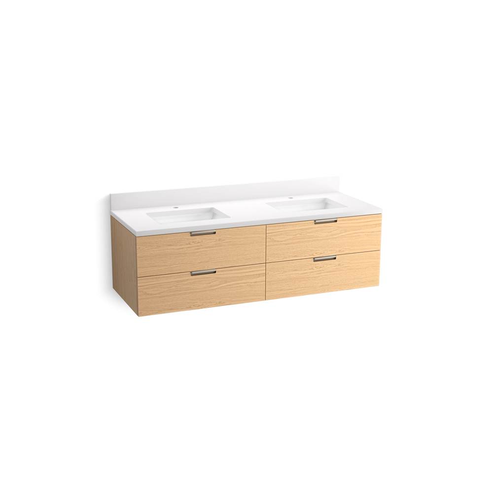 Maxstow™ 60 in. wall-hung bathroom vanity cabinet with sink and quartz top-shop