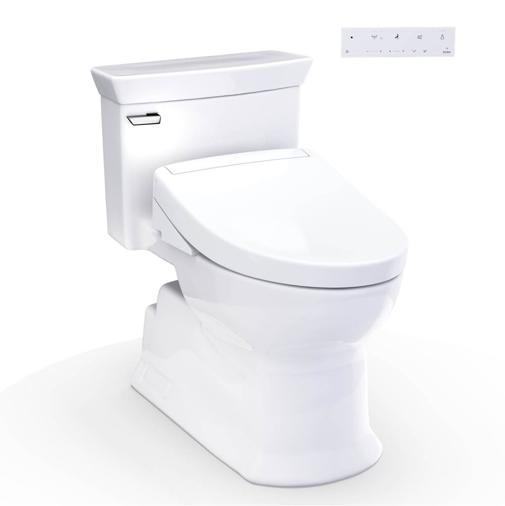 TOTO WASHLET®+ Soirée® Elongated 1.28 GPF Universal Height Toilet with S5 Bidet S-related