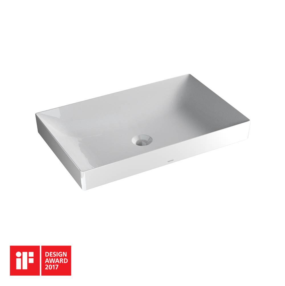 TOTO Kiwami® Rectangular 23'' Vessel Bathroom Sink with CEFIONTECT, Cotton White-shop