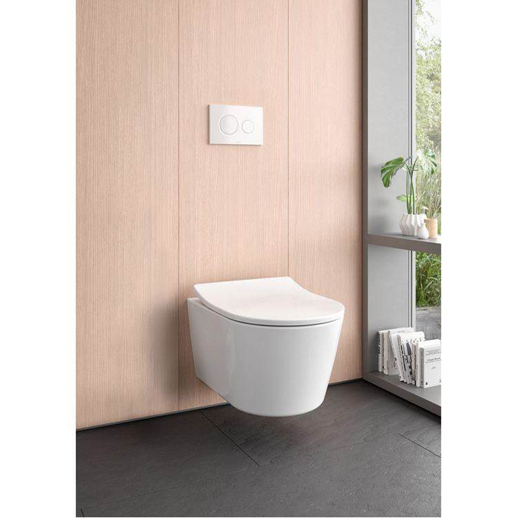 TOTO RP WASHLET®+ Wall-Hung Toilet Bowl 1.28 and 0.9 GPF with CEFIONTECT, Cotton -shop