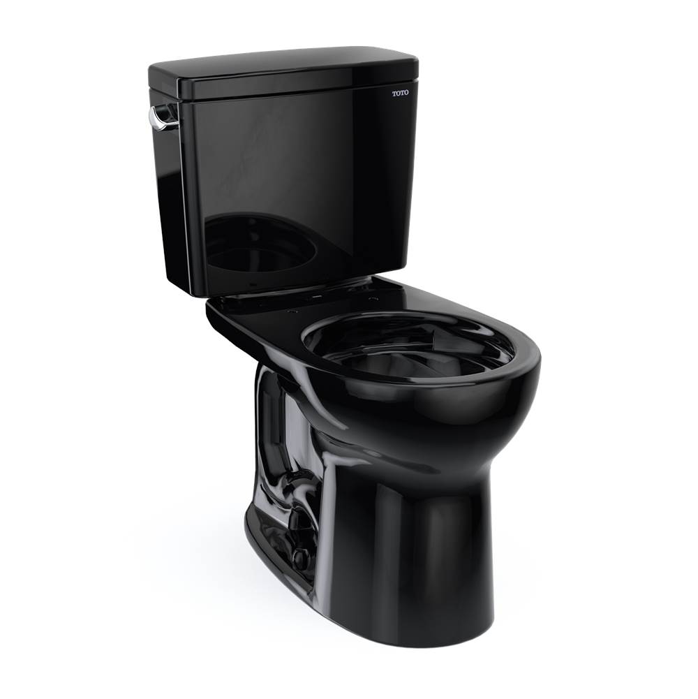 TOTO Drake® Two-Piece Round 1.6 GPF Universal Height TORNADO FLUSH® Toilet, Ebony-related