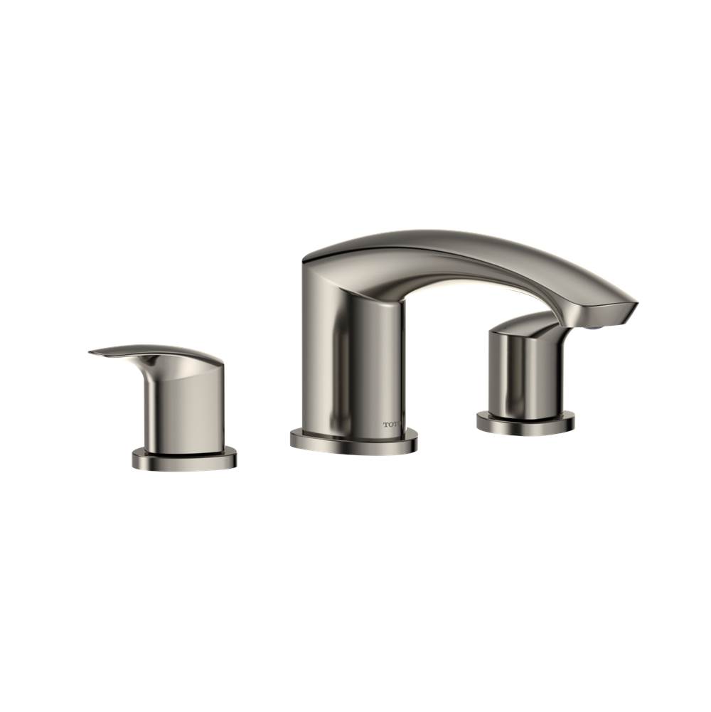 TOTO GM Two-Handle Deck-Mount Roman Tub Filler Trim, Polished Nickel-related