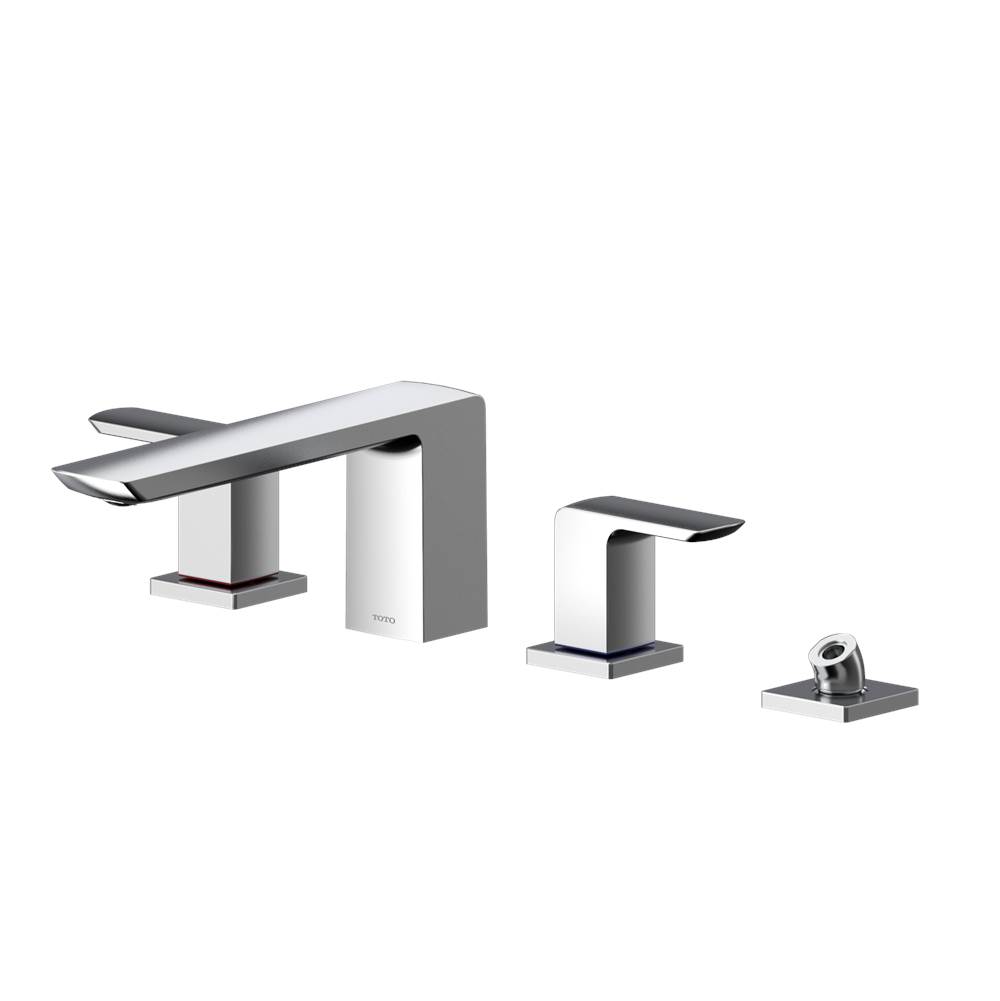 TOTO GR Two-Handle Deck-Mount Roman Tub Filler Trim with Handshower, Polished Chr-related