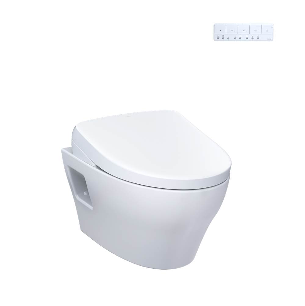 TOTO WASHLET®+ EP Wall-Hung Elongated Toilet with S7 Contemporary Bidet Seat and -related