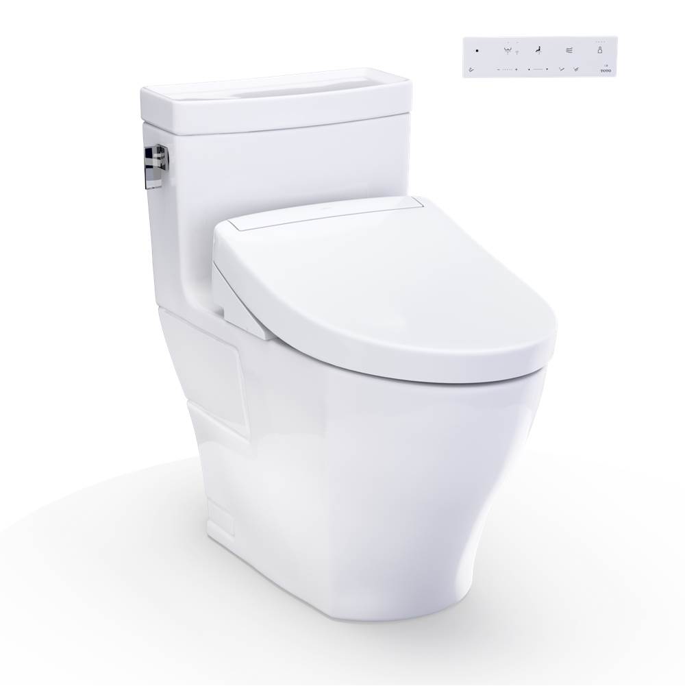 TOTO WASHLET+® Legato One-Piece Elongated 1.28 GPF Toilet and WASHLET S5 Bidet Se-shop
