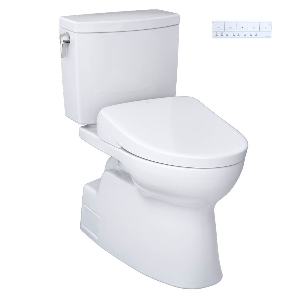 TOTO WASHLET®+ Vespin® II 1G® Two-Piece Elongated 1.0 GPF Toilet with Auto Flush -related