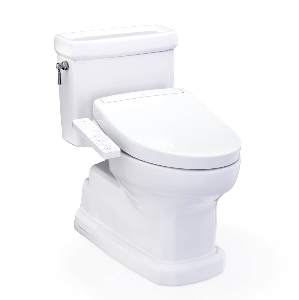 TOTO WASHLET®+ Eco Guinevere® Elongated 1.28 GPF Universal Height Toilet with S2 -related
