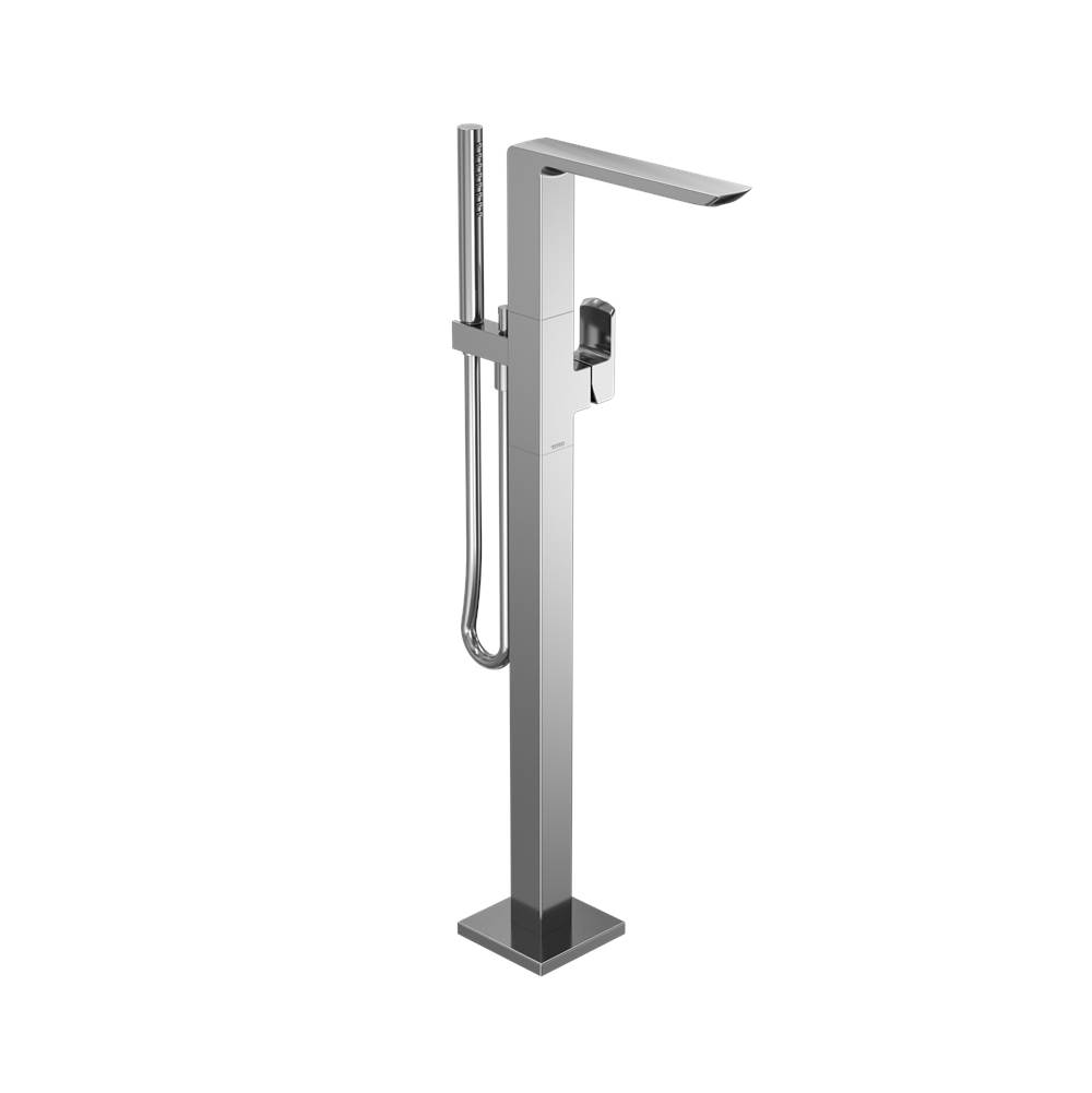 TOTO GR Single-Handle Freestanding Tub Filler Faucet with Handshower, Polished Ch-shop