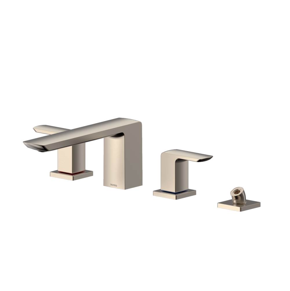 TOTO GR Two-Handle Deck-Mount Roman Tub Filler Trim with Handshower, Brushed Nick-related
