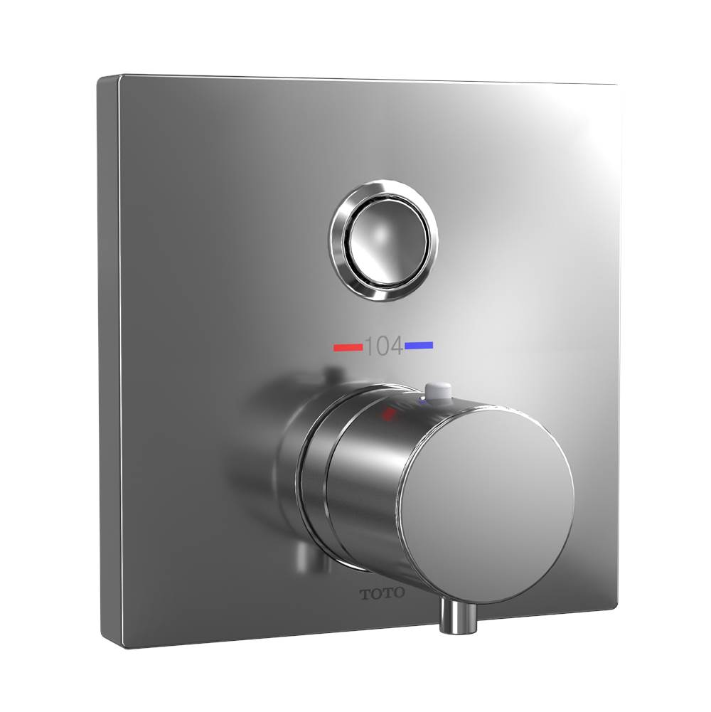 TOTO Square Thermostatic Mixing Valve with One-Function Shower Trim, Polished Chr-shop