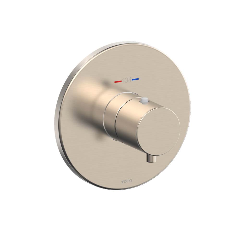 TOTO Round Thermostatic Mixing Valve Shower Trim, Brushed Nickel-shop