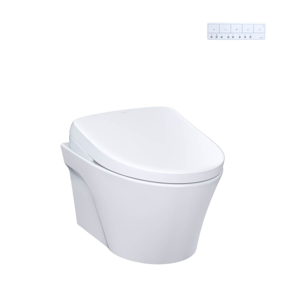 TOTO WASHLET®+ AP Wall-Hung Elongated Toilet with S7A Contemporary Bidet Seat and-related