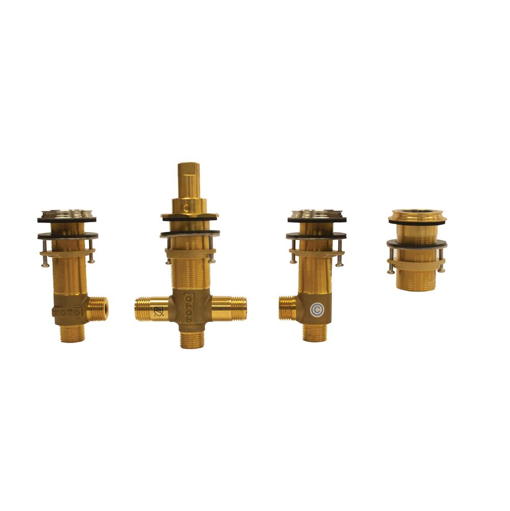 TOTO Four-Hole Roman Tub Filler Rough-In Valve, Polished Chrome-related